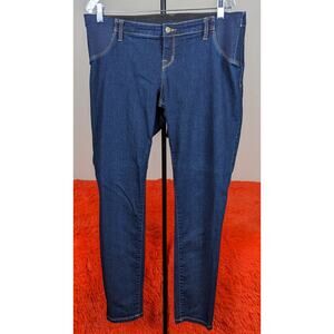 Liz Lange Maternity Medium Blue Wash Cotton Blend Denim Jegging Pant Bottoms L